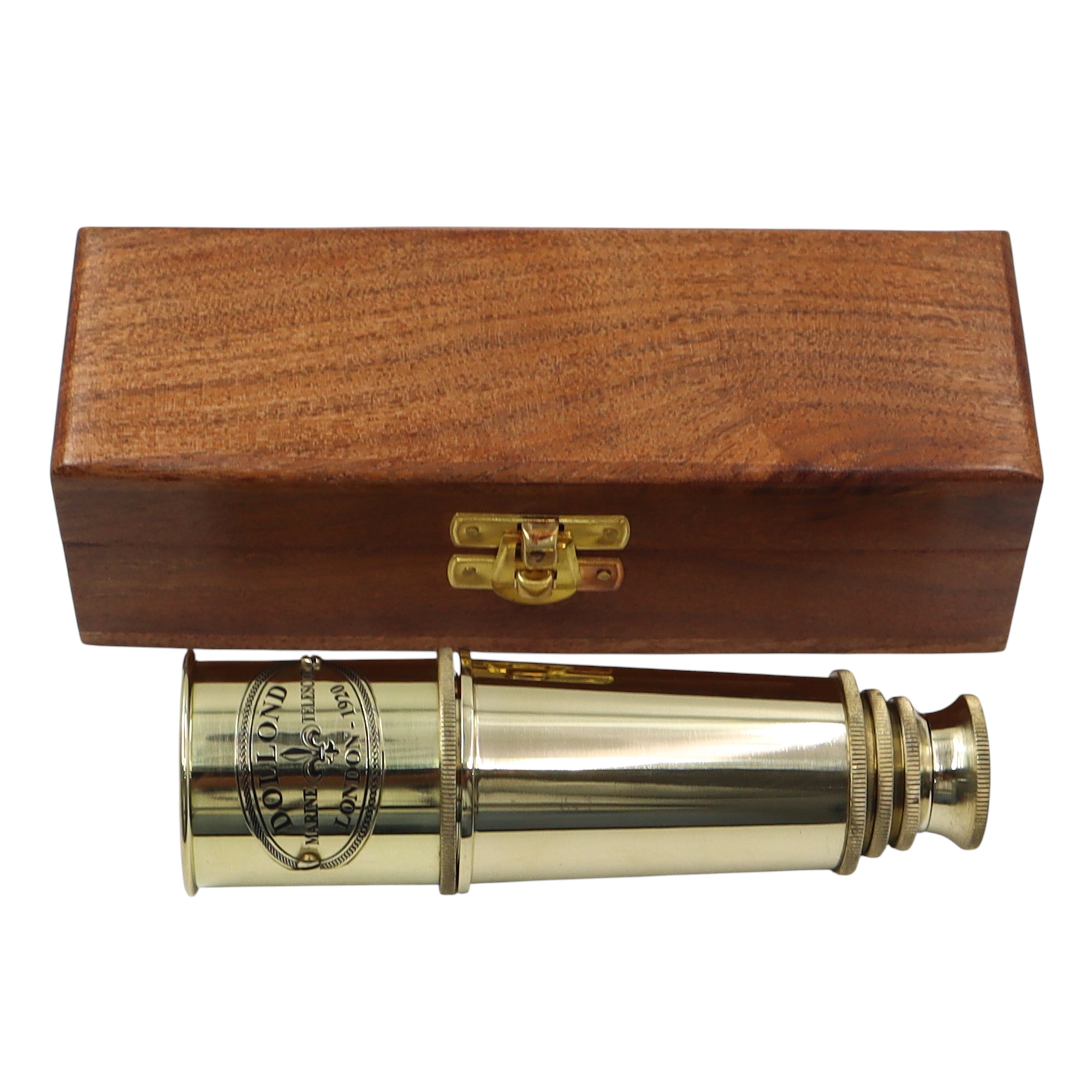 Personalised Brass Telescope with Box