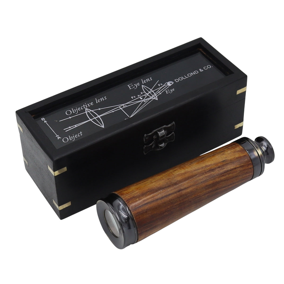 Personalised 12-Inch DOLLOND & CO. Gunmetal Telescope