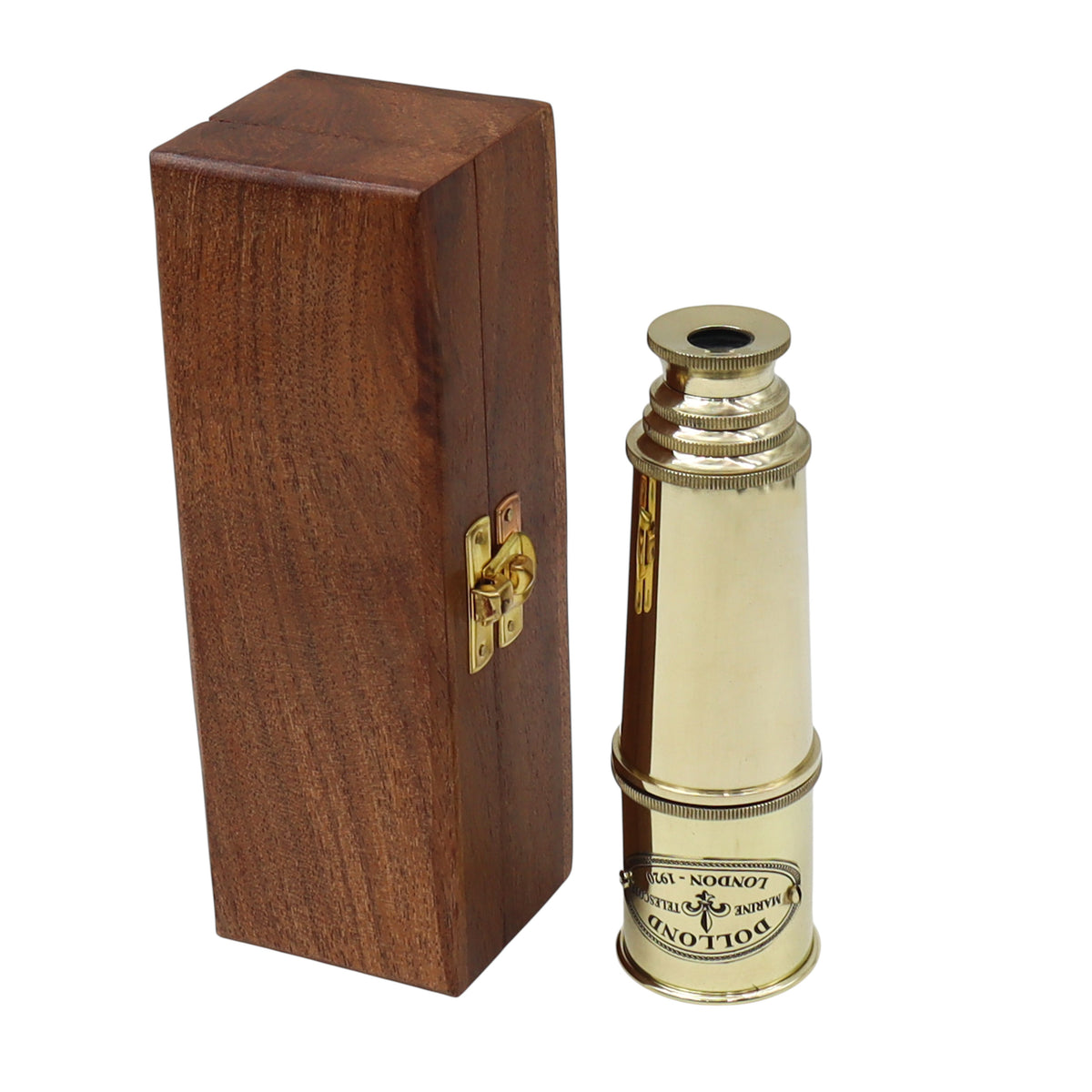 Personalised Brass Telescope with Box
