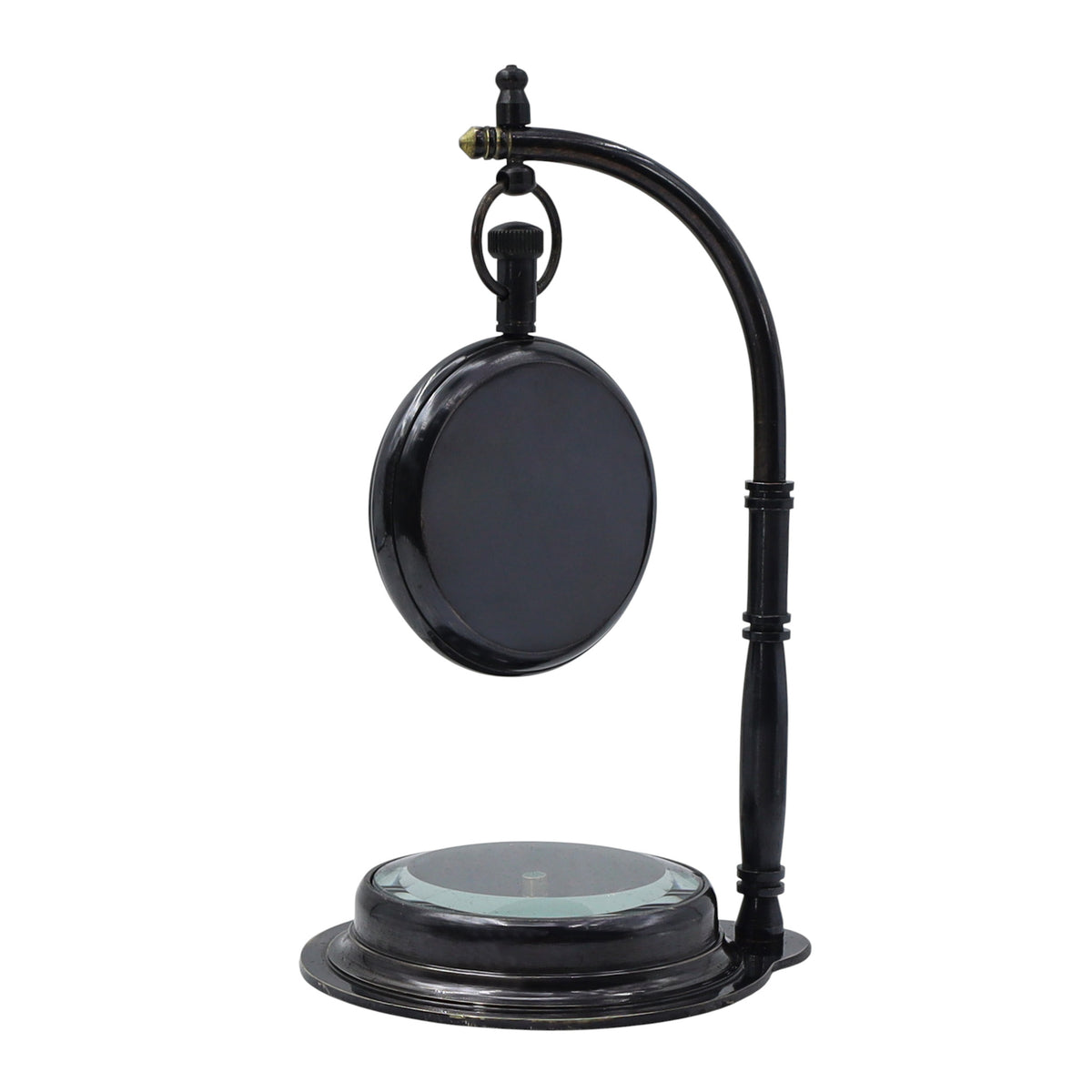 Personalised The Mariner Gunmetal Desk Clock with Compass