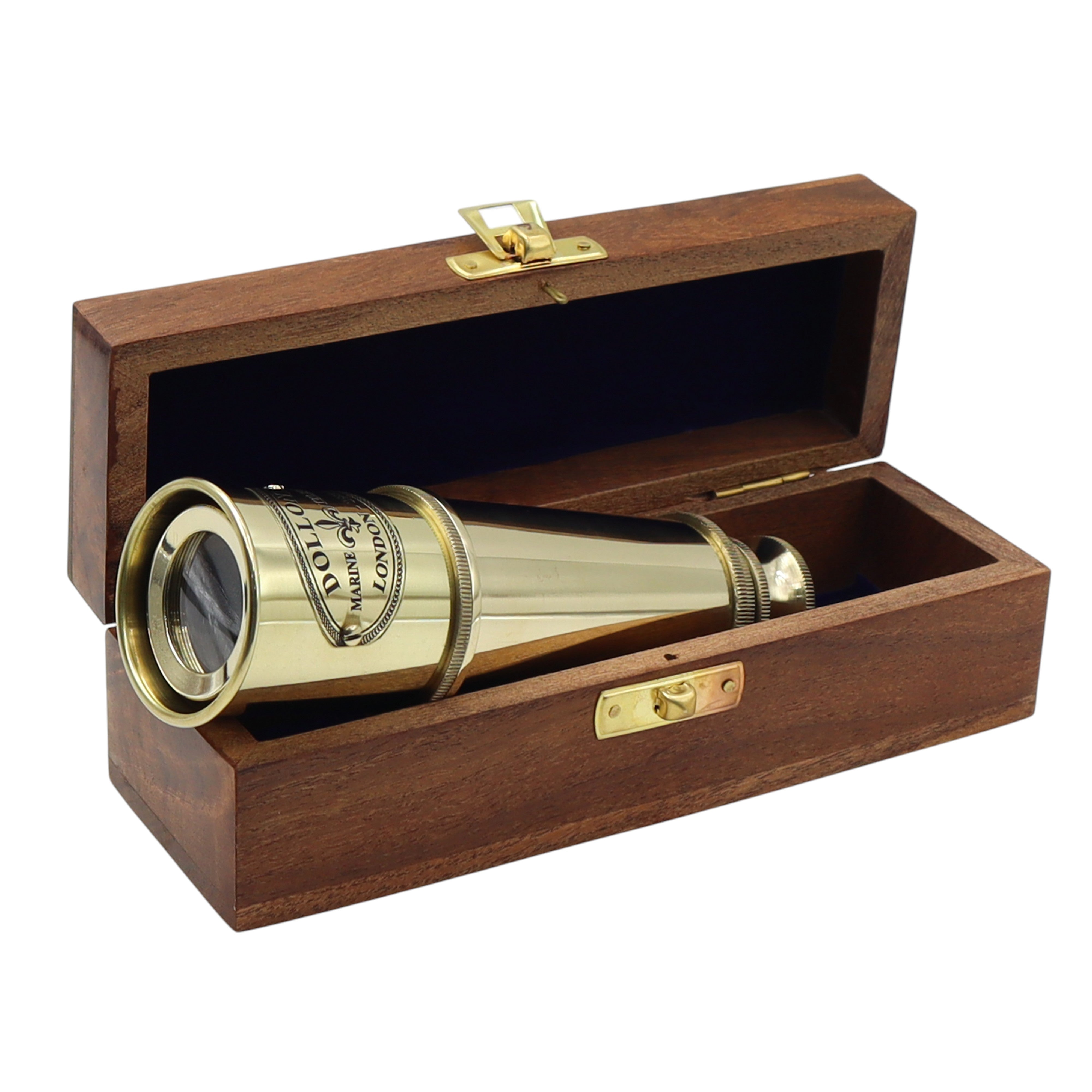 Personalised Brass Telescope with Box
