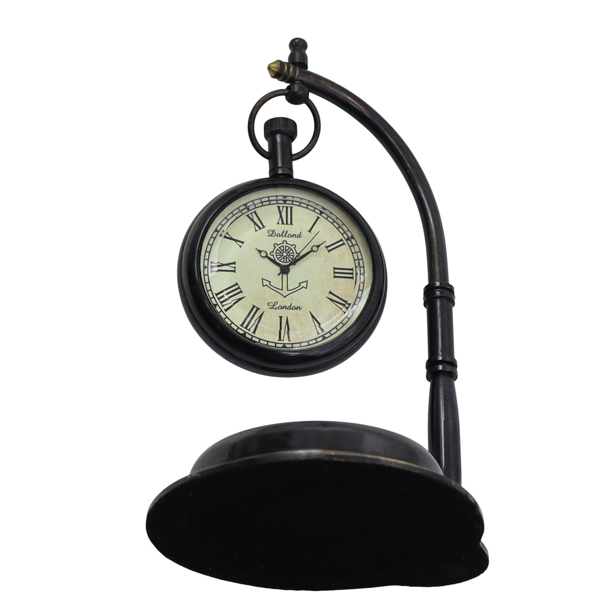 Personalised The Mariner Gunmetal Desk Clock with Compass