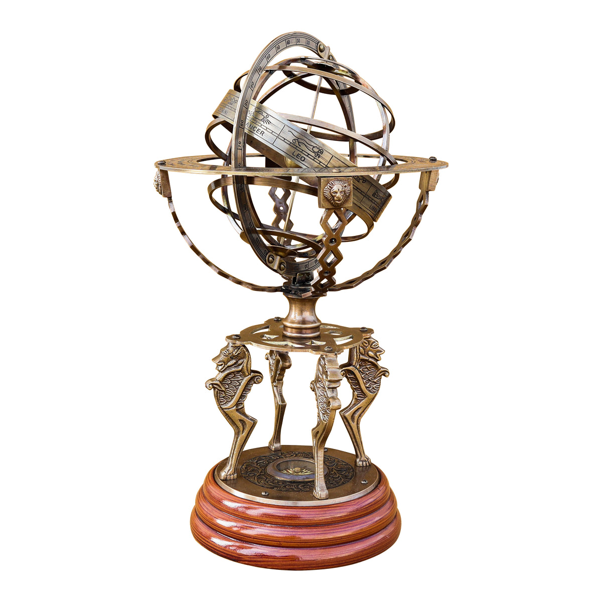 18” Armillary Sphere Celestial Globe with Compass