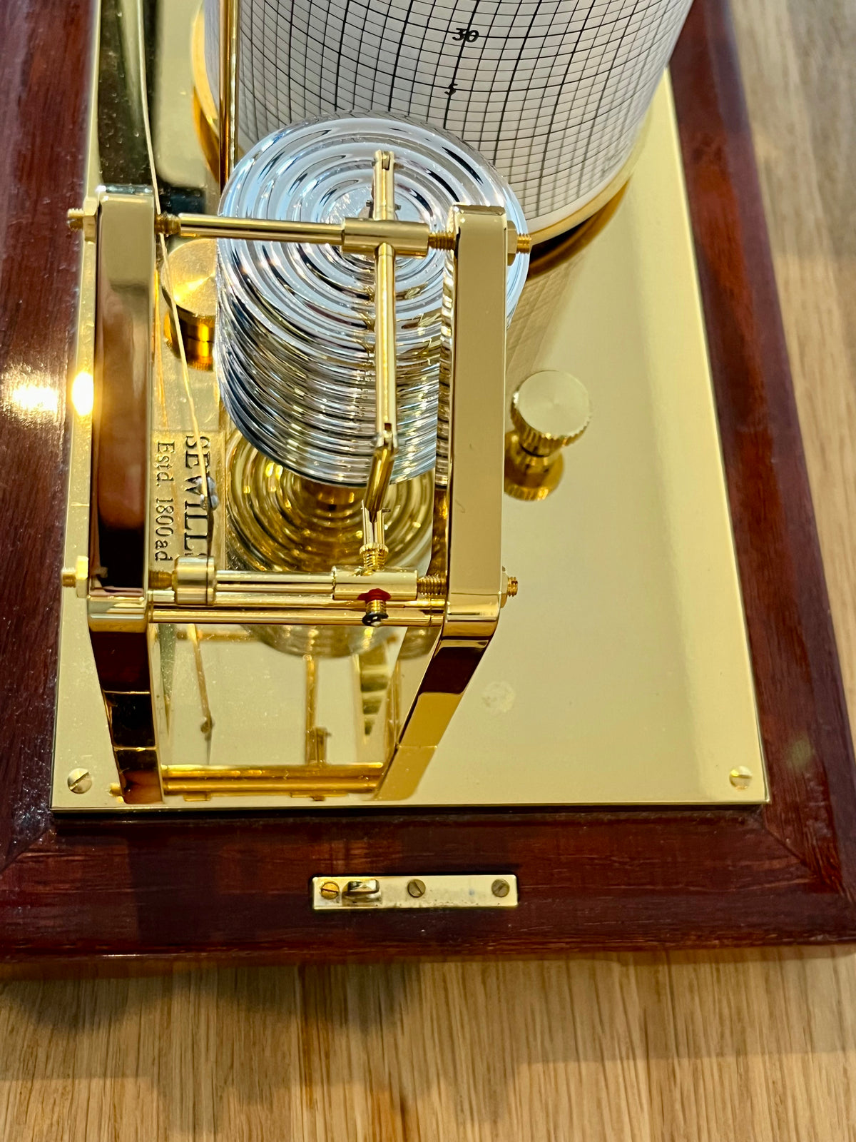 Vintage Barograph Sewills Of Liverpool with Mahogany Case