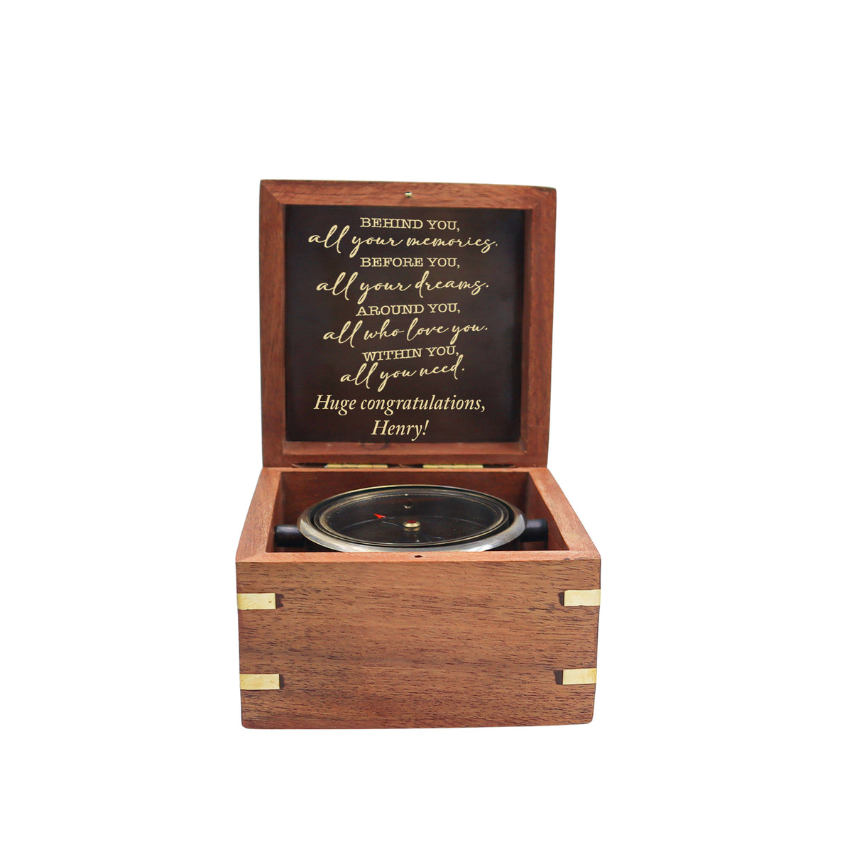 Personalised Heritage Gimbal Compass for Graduation Gift
