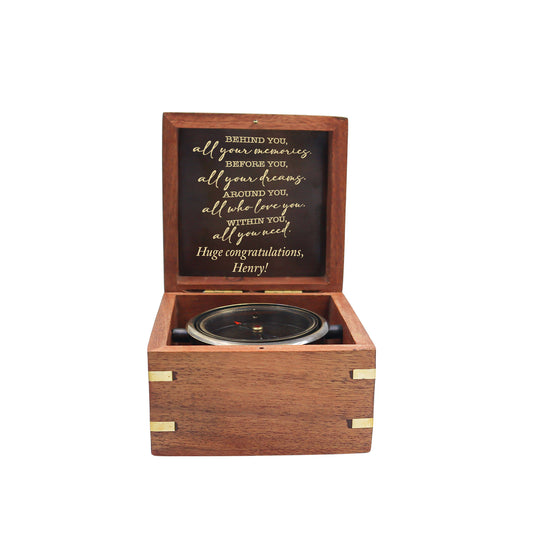 Personalised Heritage Gimbal Compass for Graduation Gift