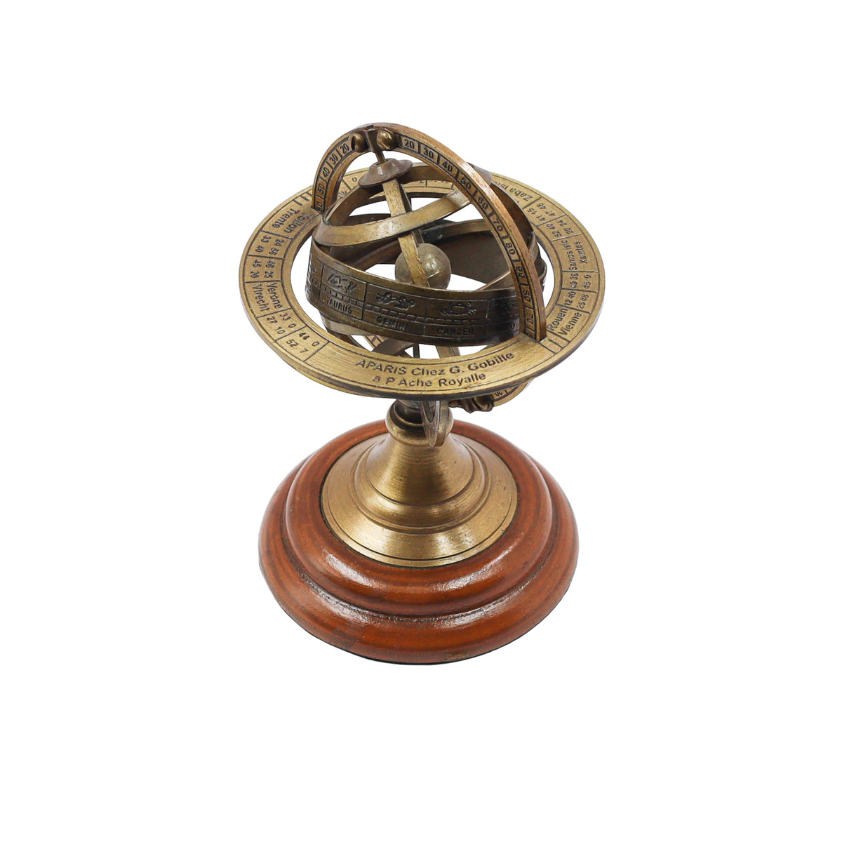 Personalized 14 cm Bronze Armillary Sphere