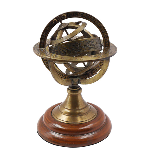 Customise 22 cm Armillary Globe with Wood Base