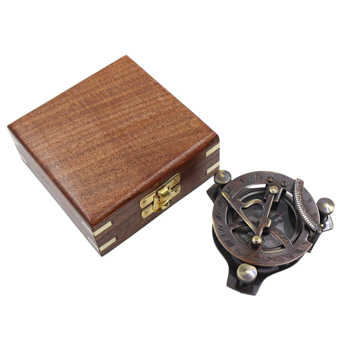 Personalised Legacy 3-Inch Gunmetal Sundial Compass