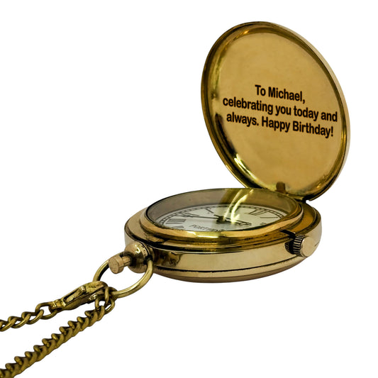 Personalised Pocket Watch Birthday Gift