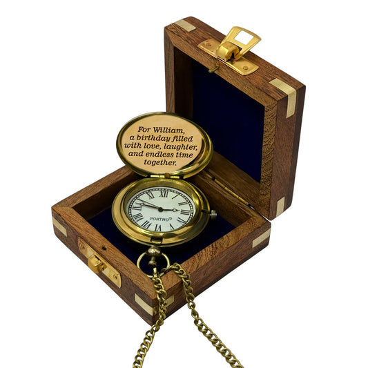 Personalised Pocket Watch Birthday Gift