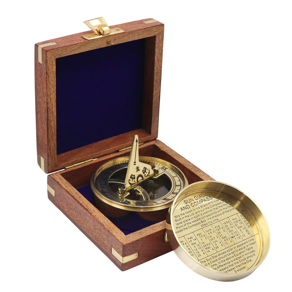 Personalised Brass Signature Sundial Compass