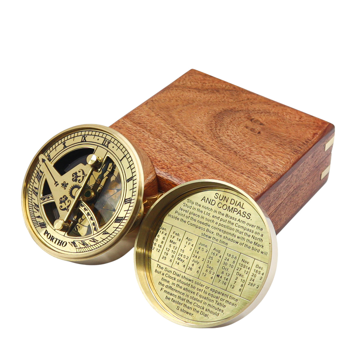 Personalised Brass Signature Sundial Compass