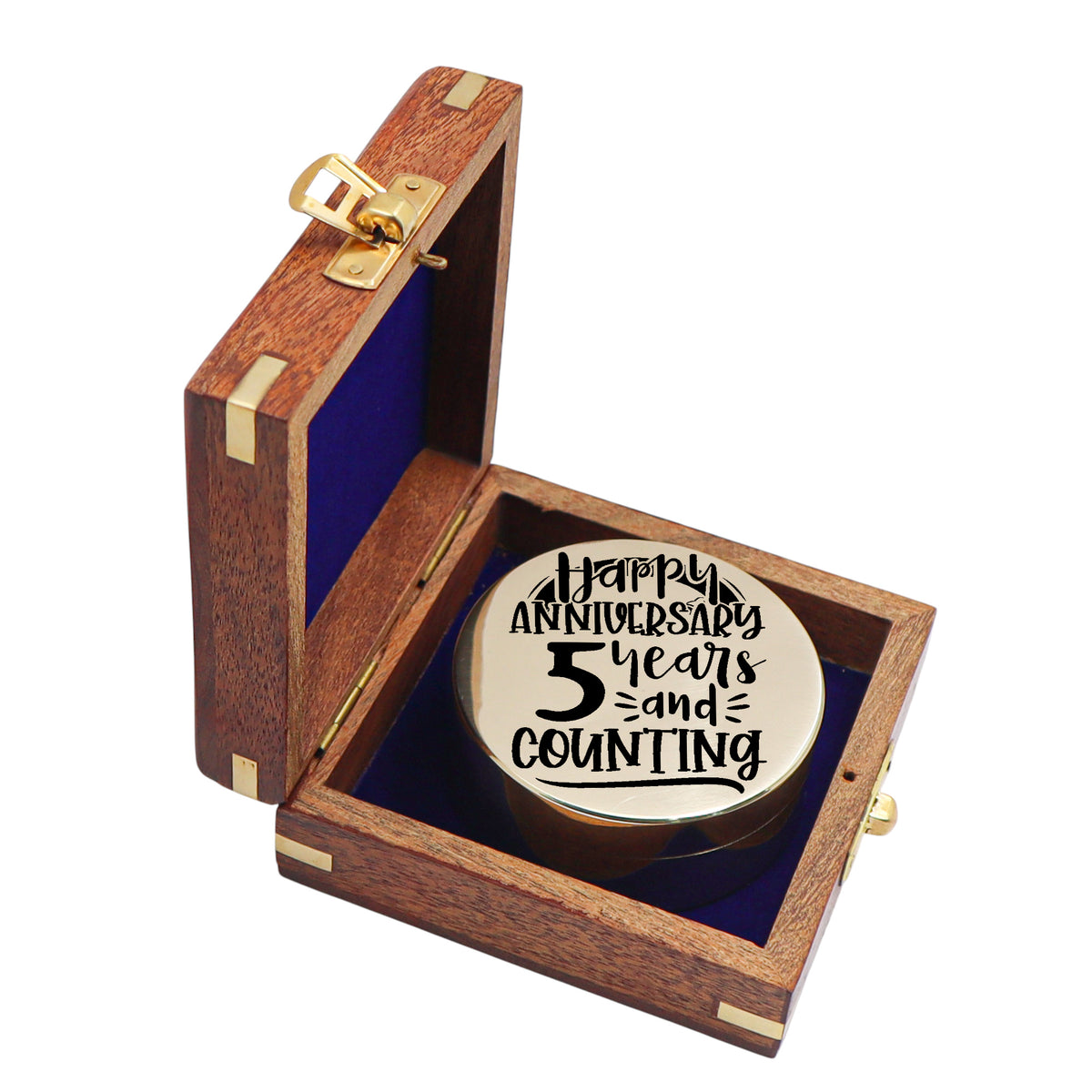 Personalised 5th Anniversary Signature Sundial Compass