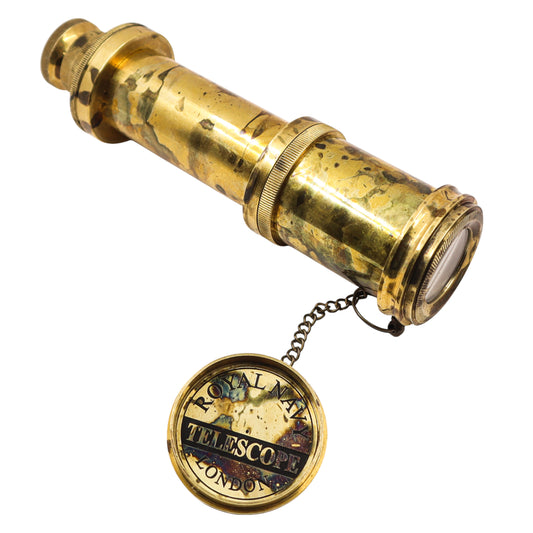 Brass Handheld Antique Finish Telescope with Leather Case
