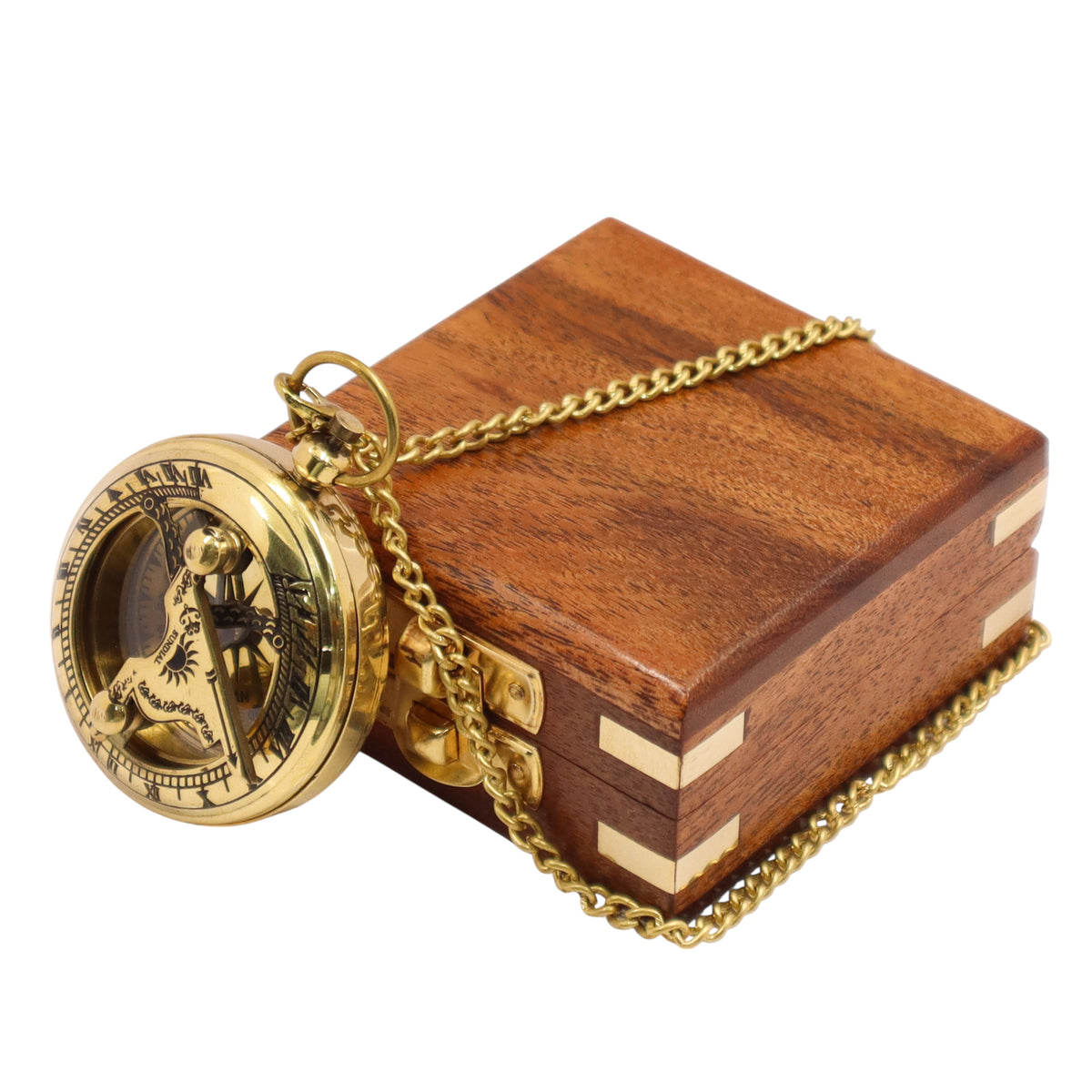 Personalised 2-Inch Brass Sundial Compass