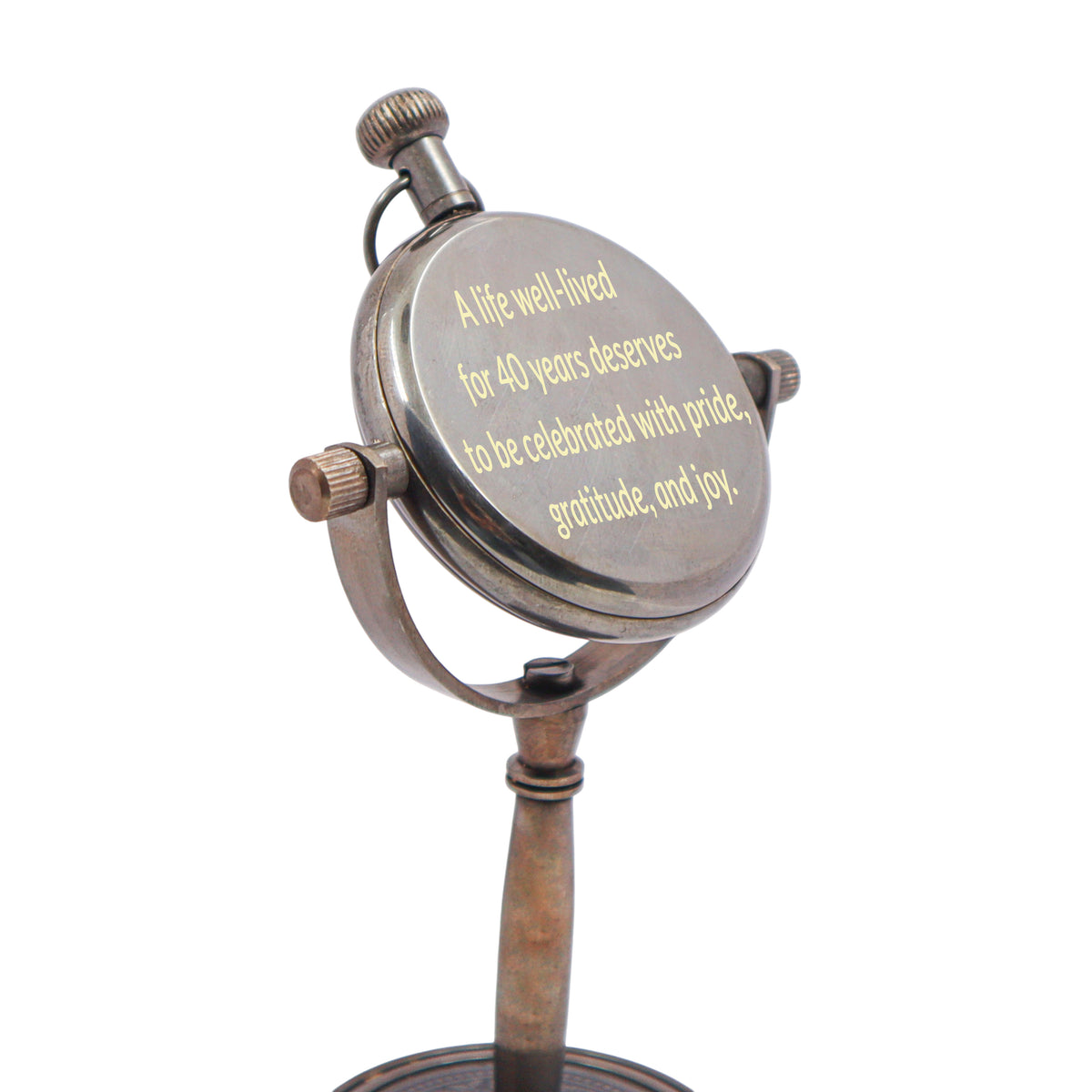 Engraved 40th Birthday Desk Clock