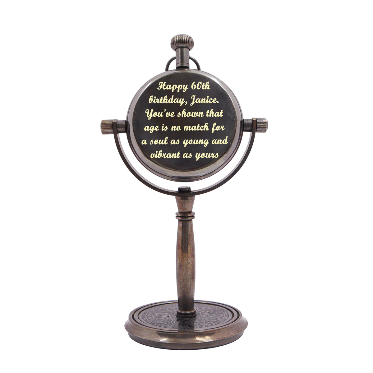 Custom 60th Birthday Desk Clock