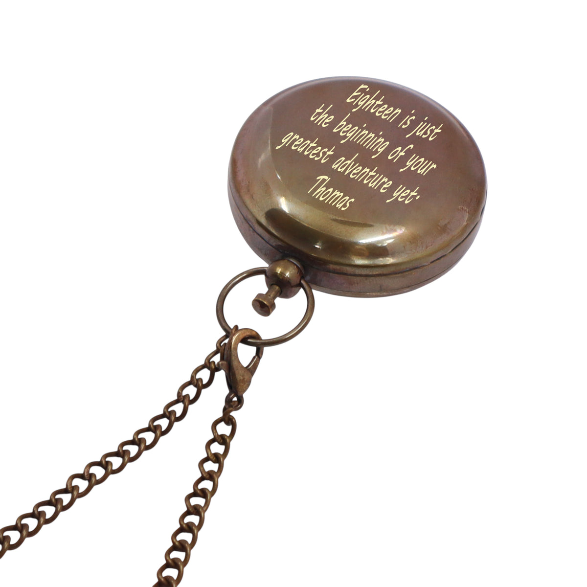 Personalised 2-Inch Sundial Compass for 18th Birthday