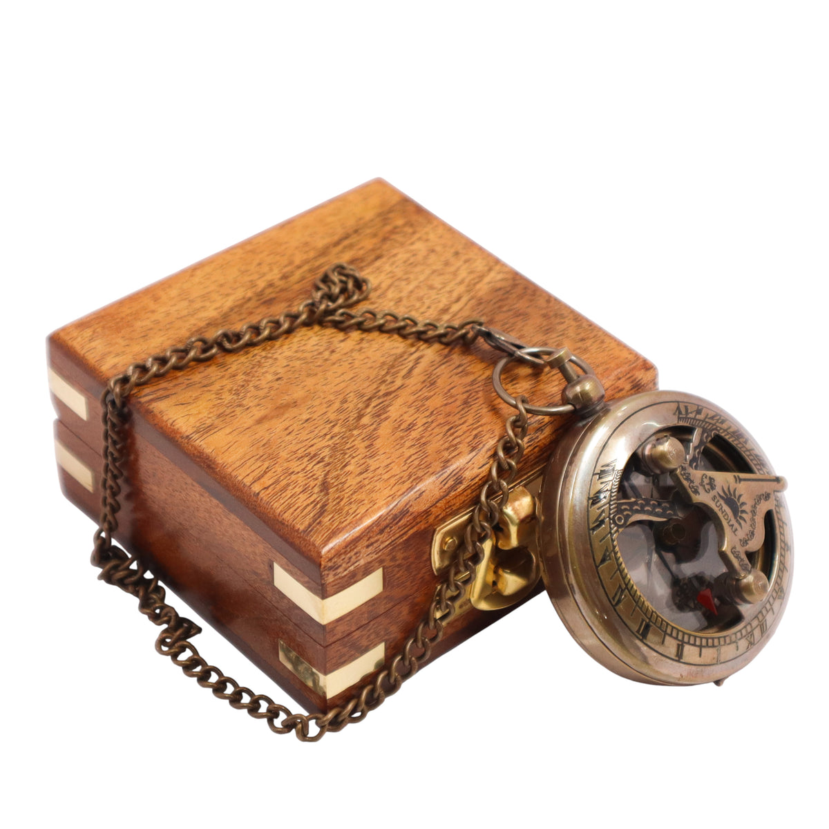 Personalised 2-Inch Bronze Sundial Compass