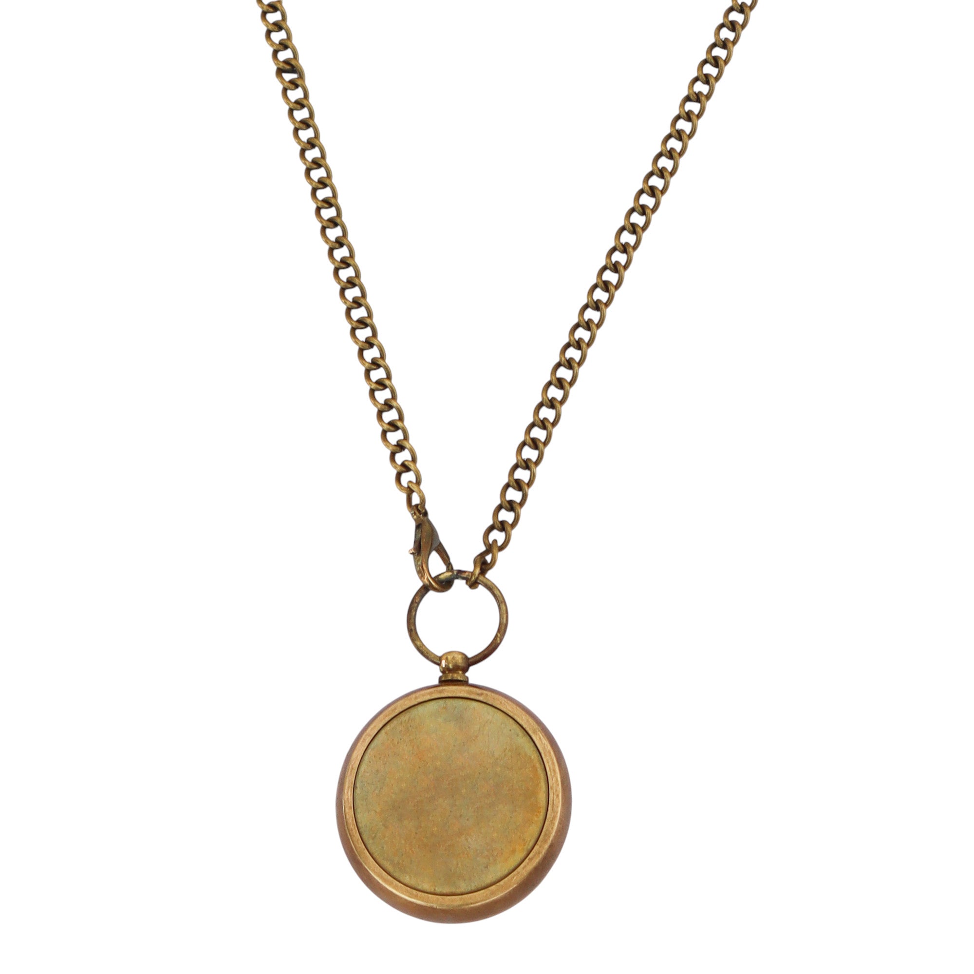 Personalised Bronze Compass Necklace