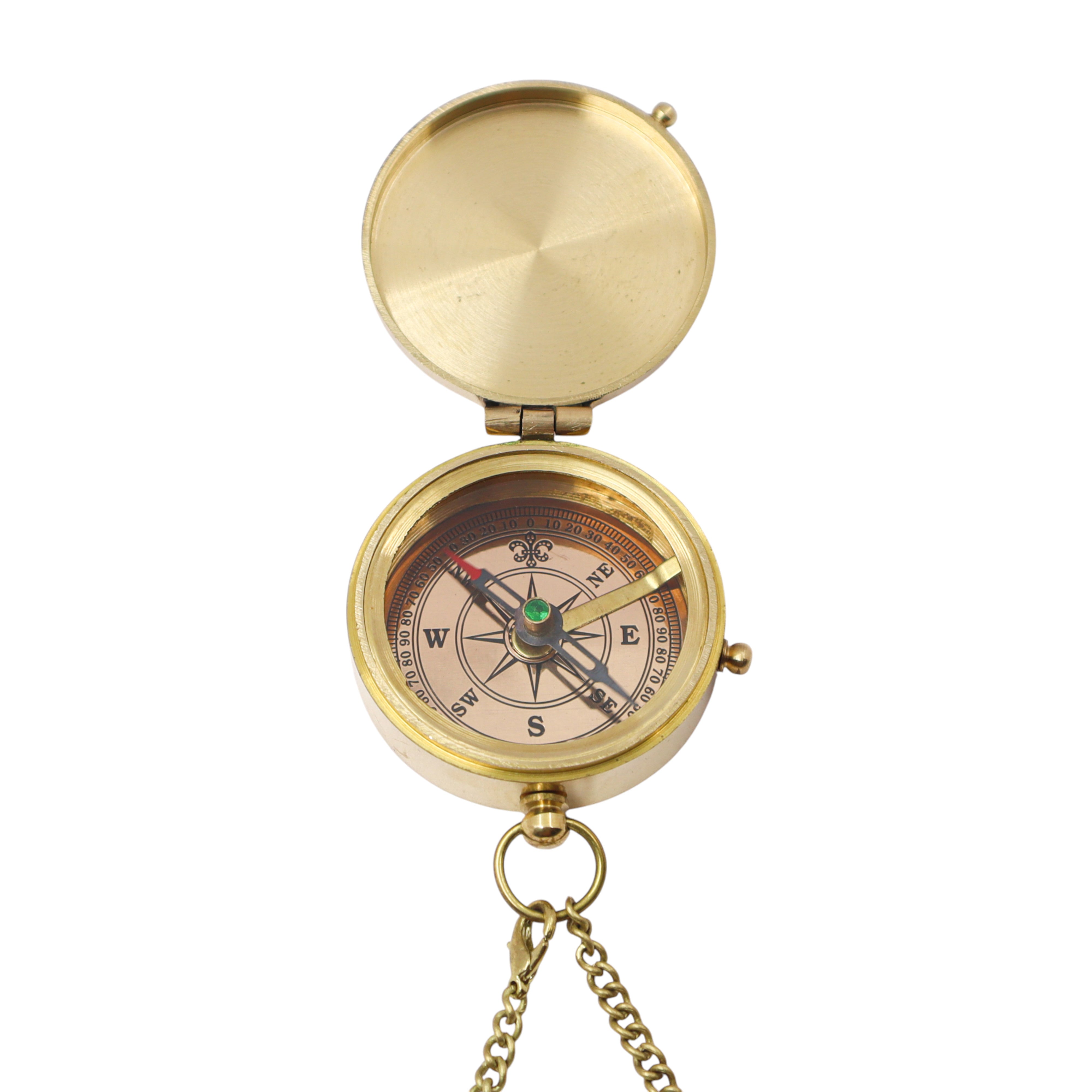 Personalised Victoria Flat Compass with Wooden Box