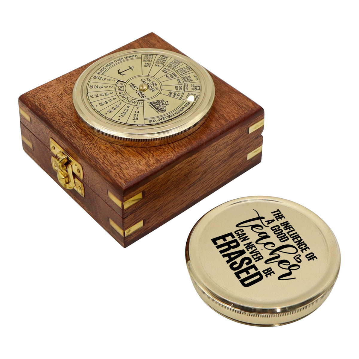 Personalised 100 Year Brass 3-Inch Calendar Compass
