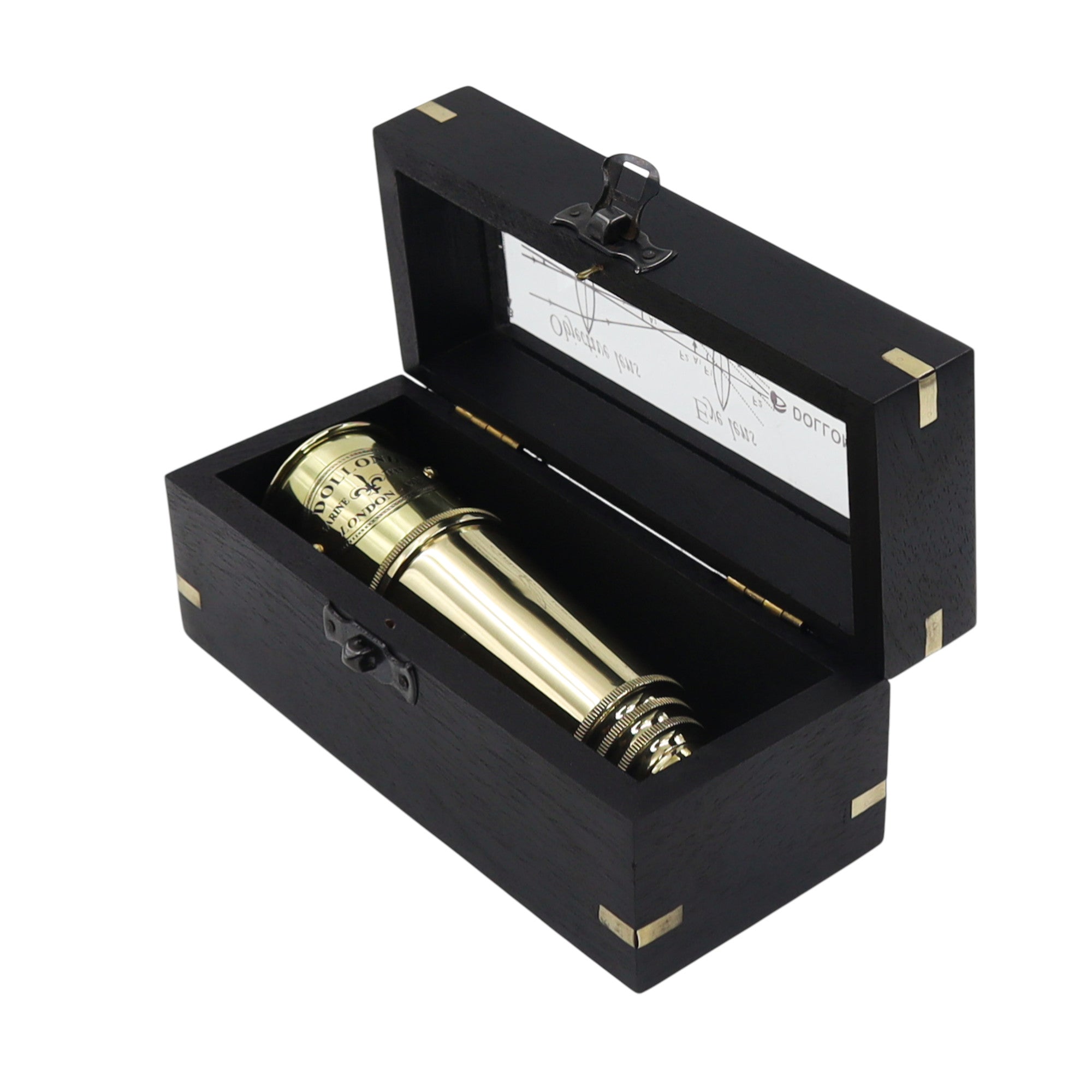 Personalised Brass Telescope with Box