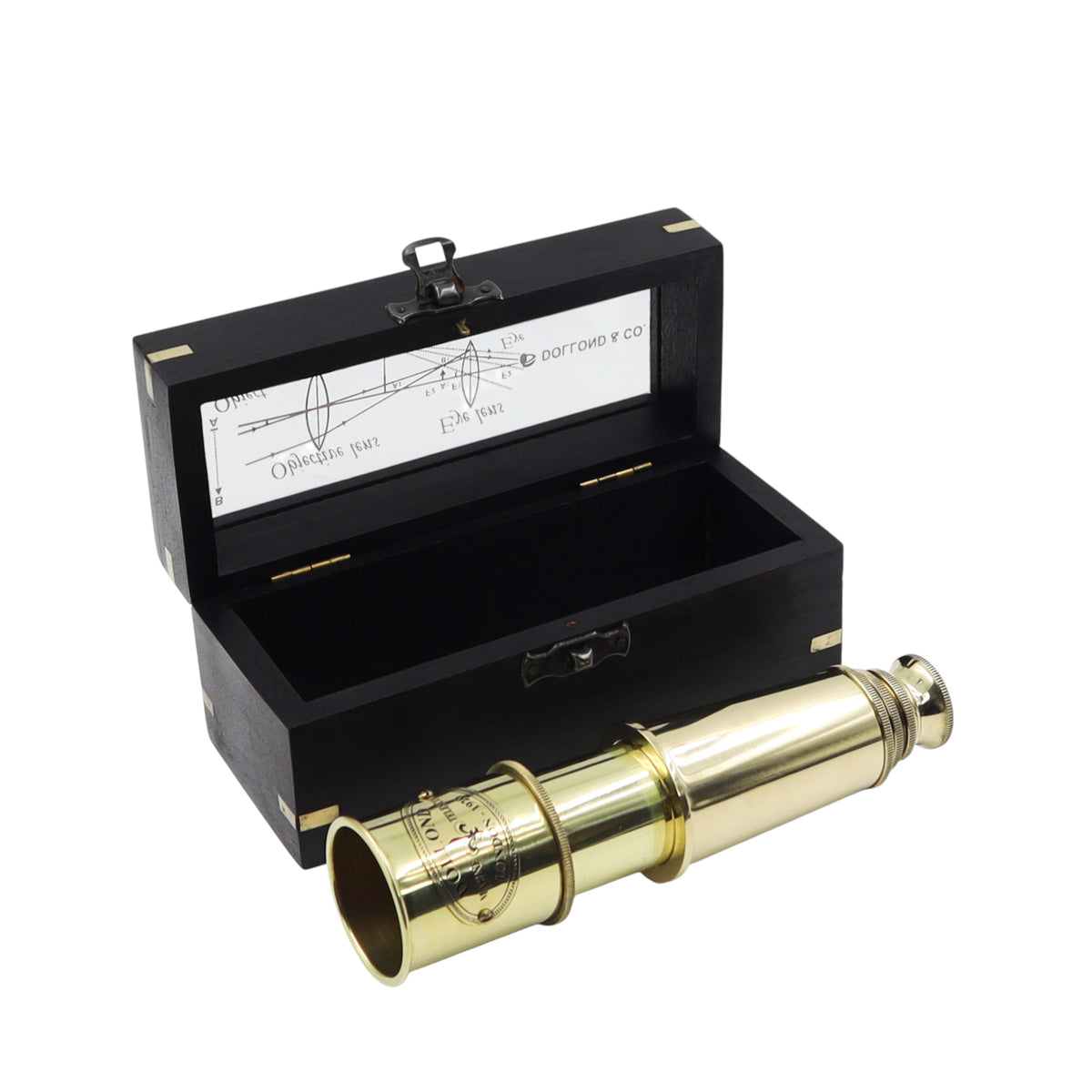 Personalised Brass Telescope with Box