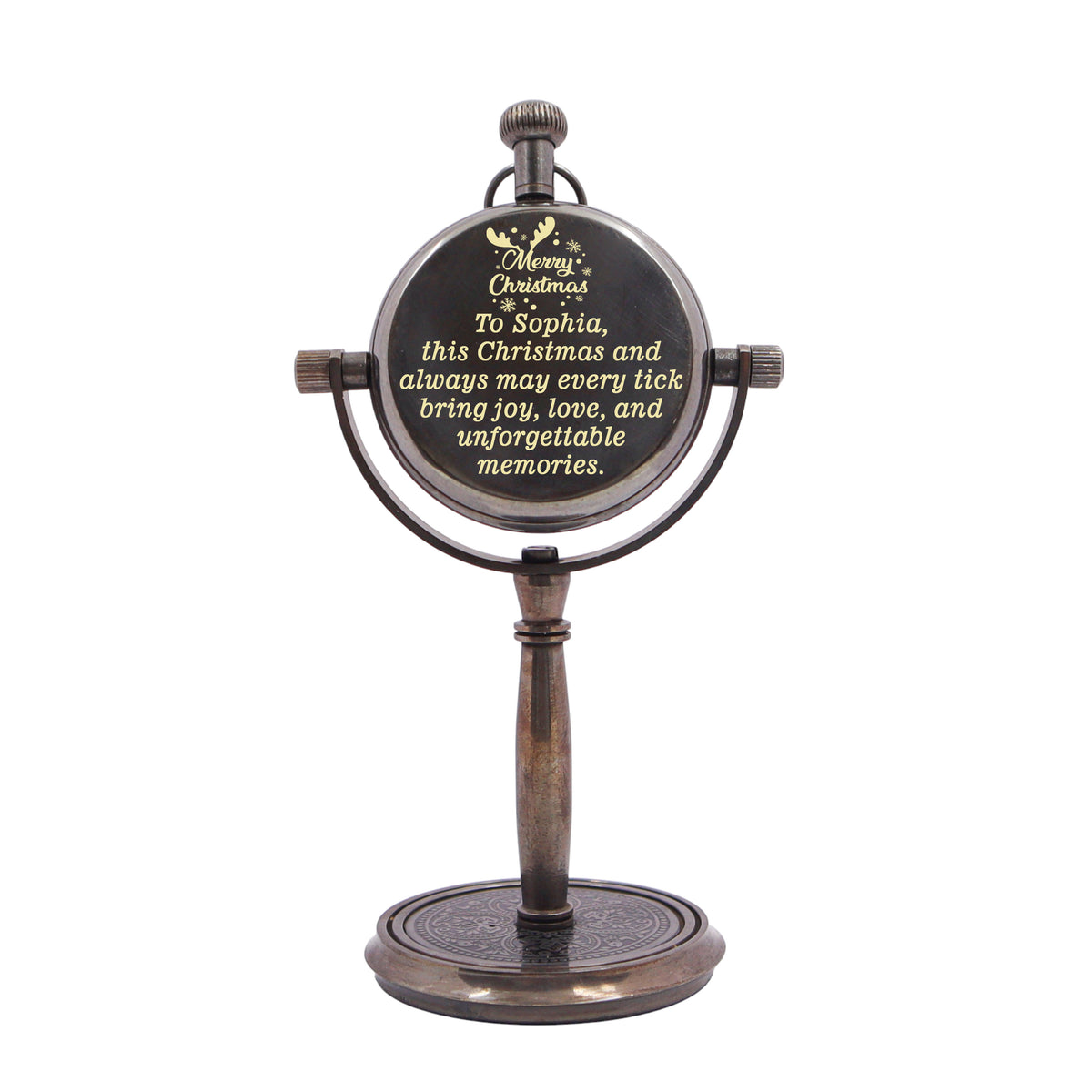 Personalised Christmas Desk Clock