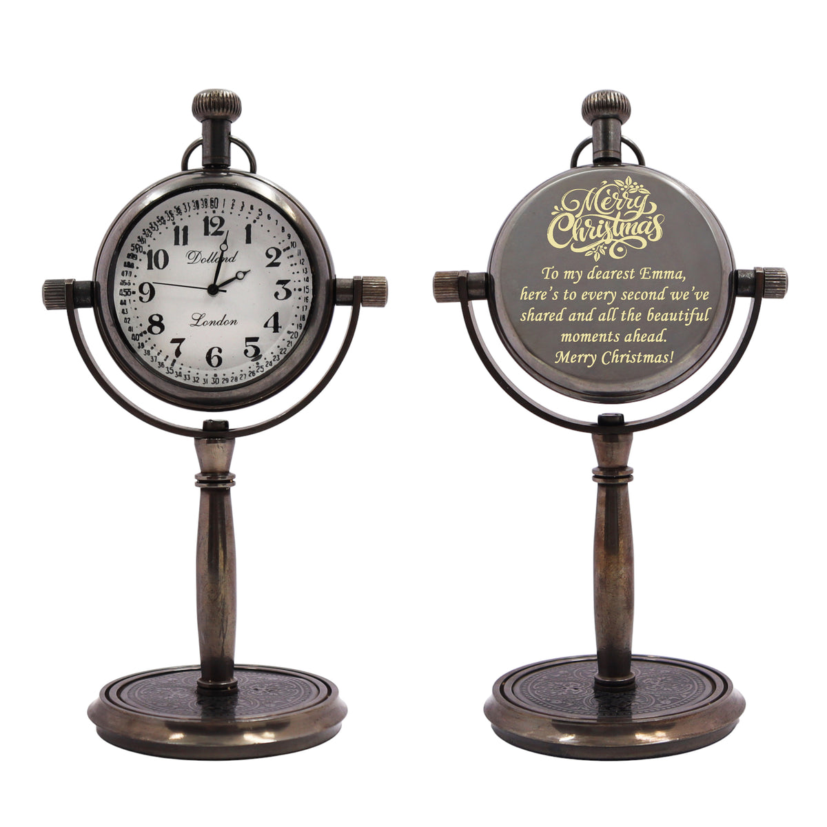 Personalised Christmas Desk Clock