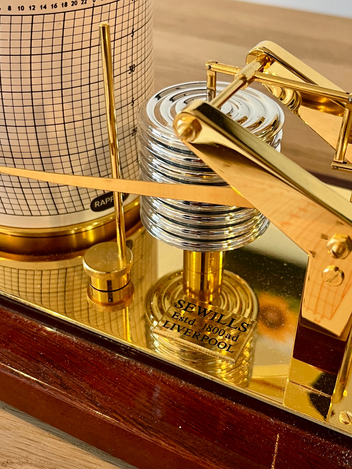 Vintage Barograph Sewills Of Liverpool with Mahogany Case