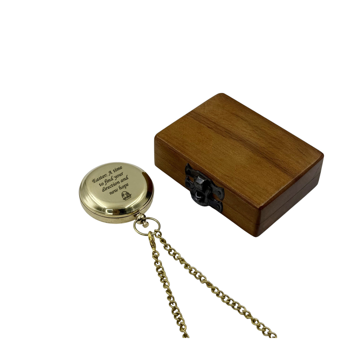 Engraved Brass Compass for Easter Gift