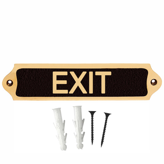 Engraved Brass Exit Plaque