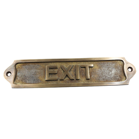 Engraved Brass Exit Plaque