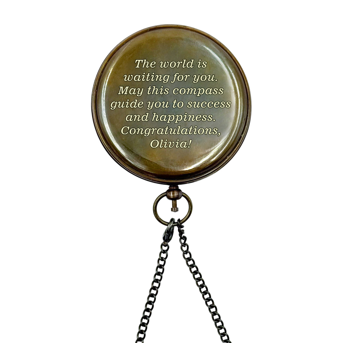 Personalised 3-Inch Graduation Sundial Compass Gift
