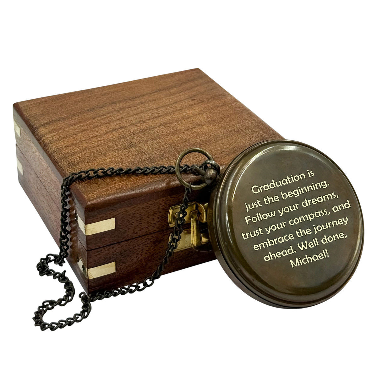 Personalised 3-Inch Graduation Sundial Compass Gift