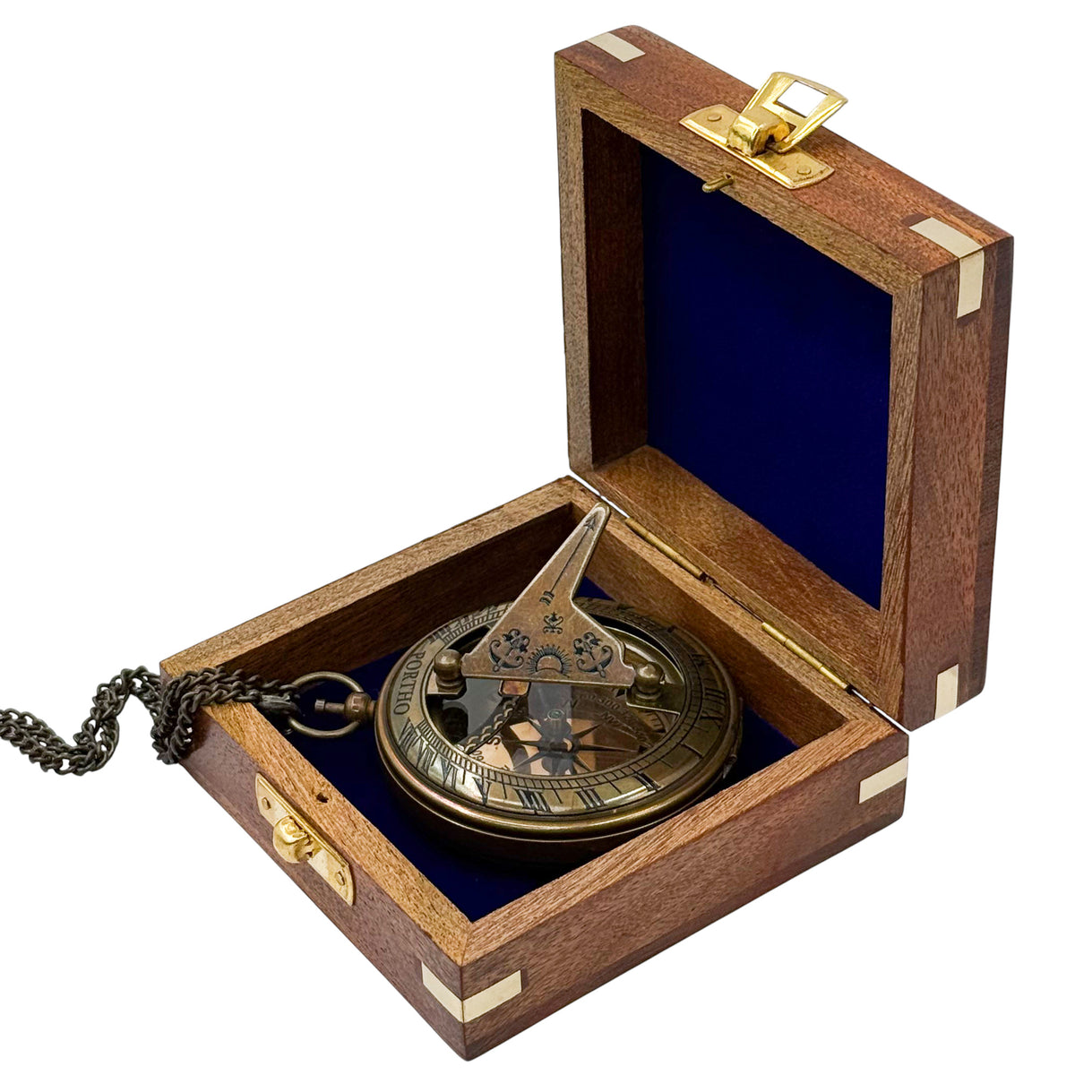 Personalised 3-Inch Gunmetal Sundial Compass