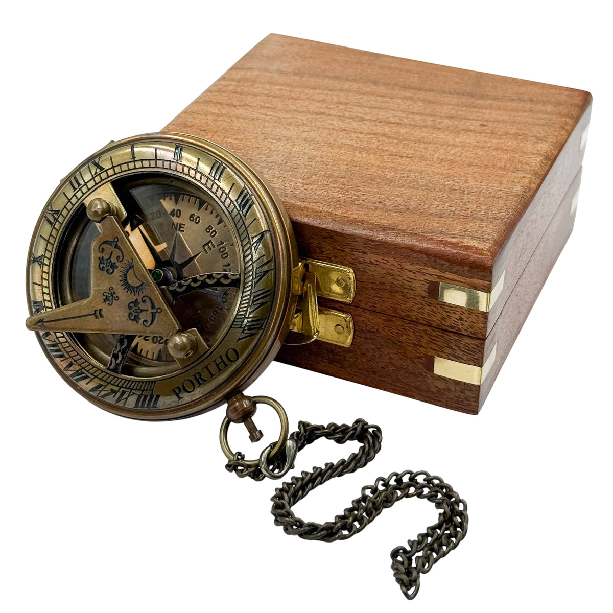 Personalised 3-Inch Gunmetal Sundial Compass