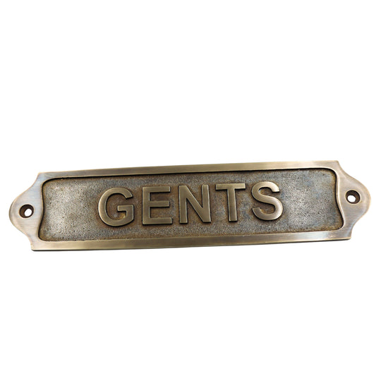 Custom Antique Style Gents Wall Plaque