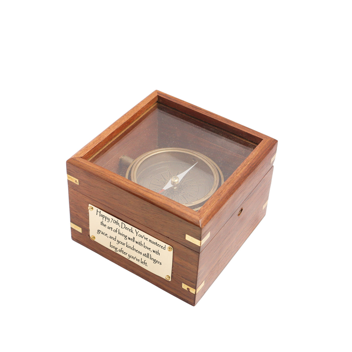Personalised 70th Birthday Gimbal Compass Gift