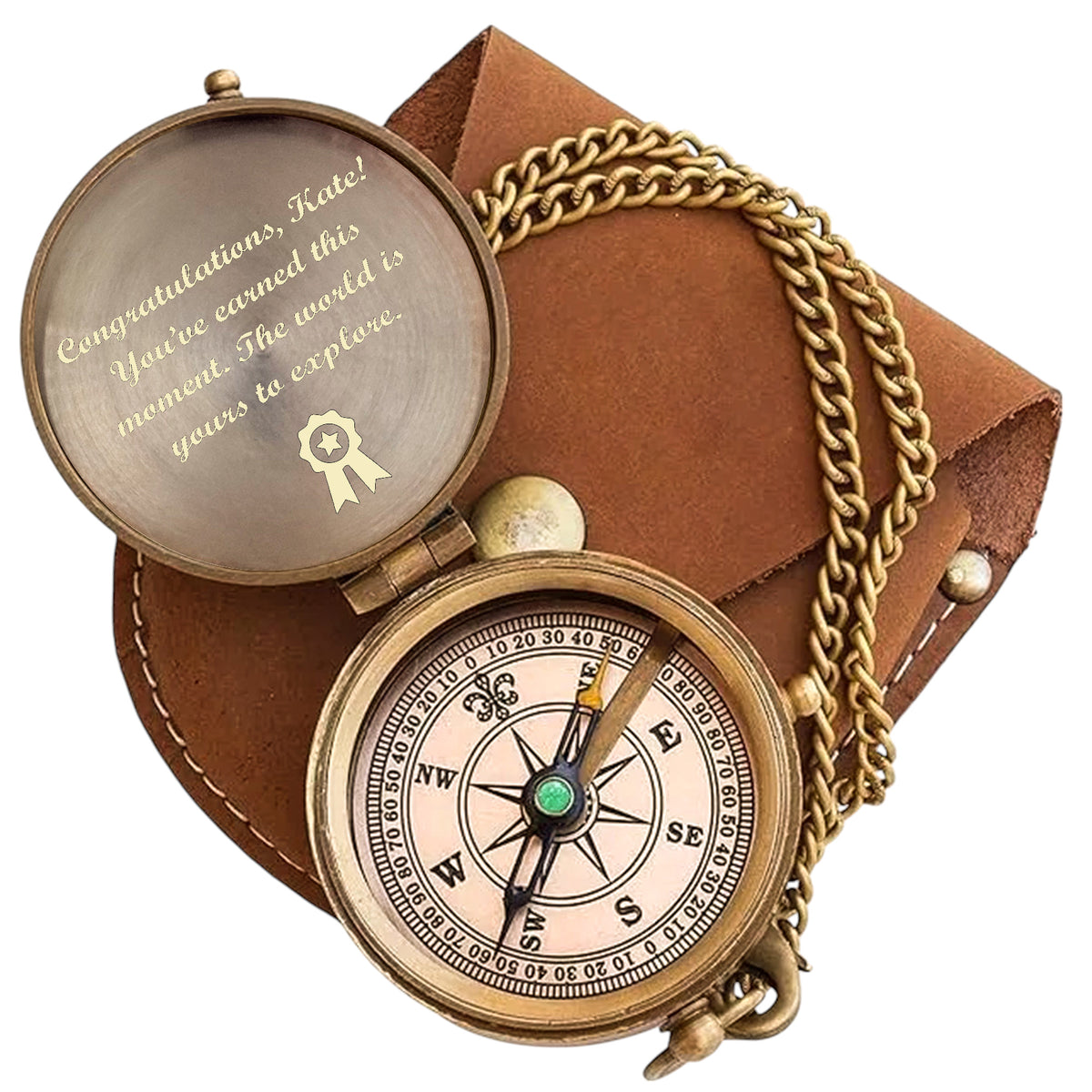 Personalised Compass for Graduation Gift