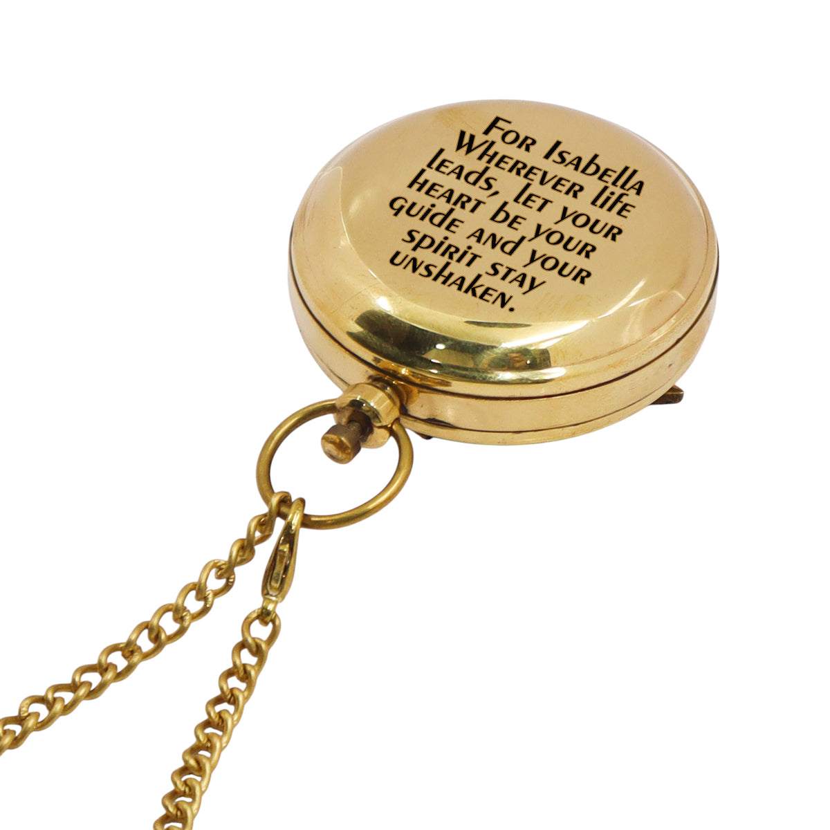 Personalised 2-Inch Brass Sundial Compass Graduation Gift