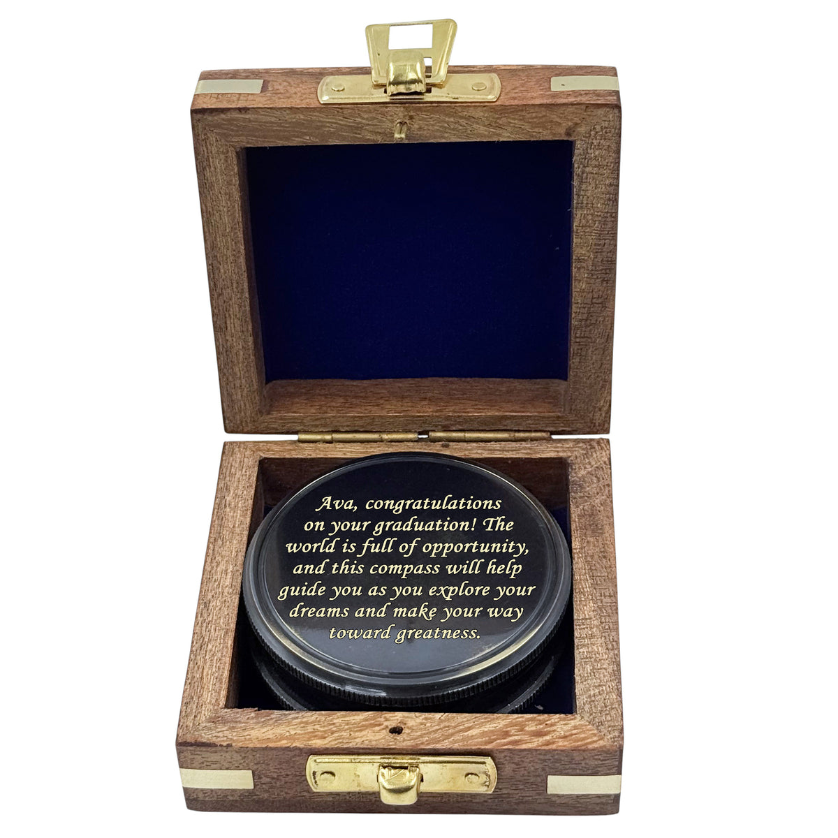 Personalized Engraved Graduation Compass