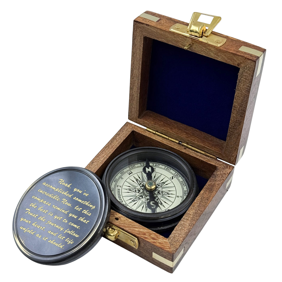 Personalized Engraved Graduation Compass