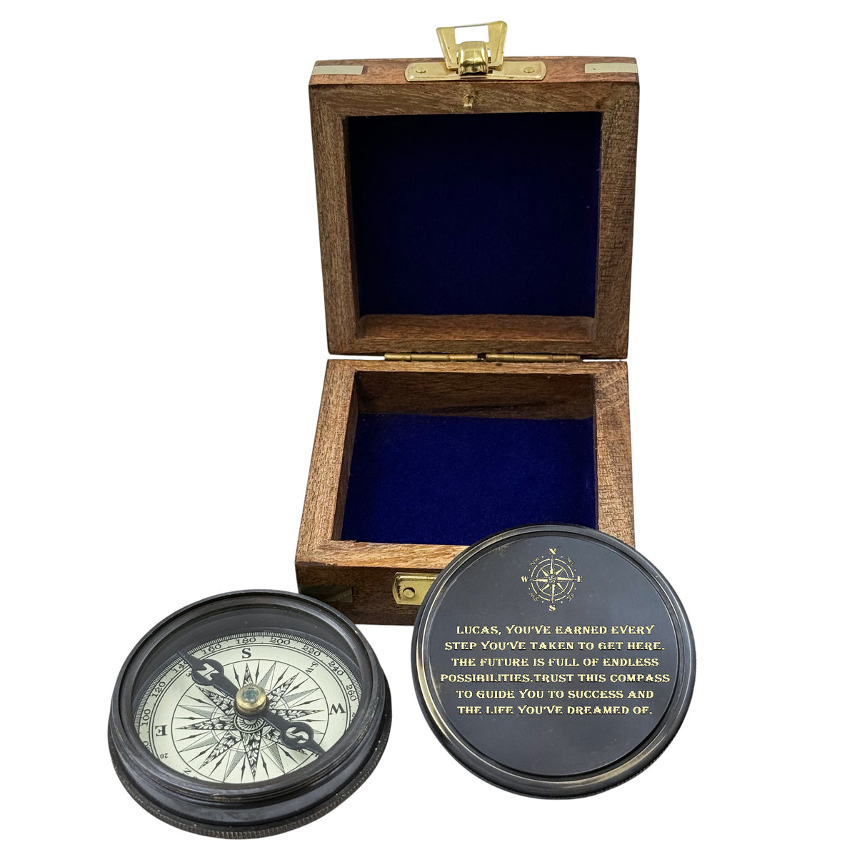 Personalized Engraved Graduation Compass