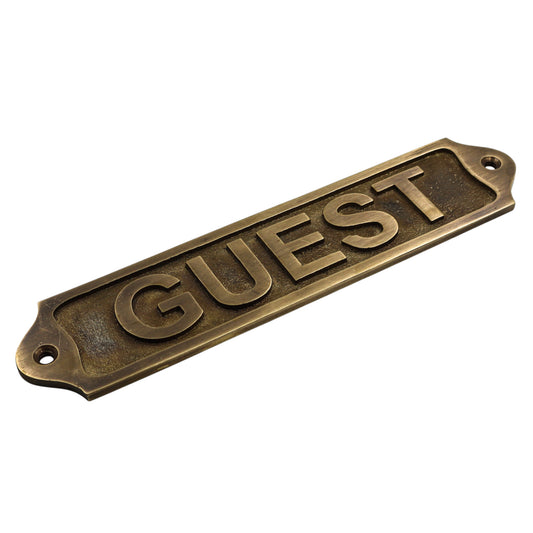 Custom Brass Guest Wall Sign