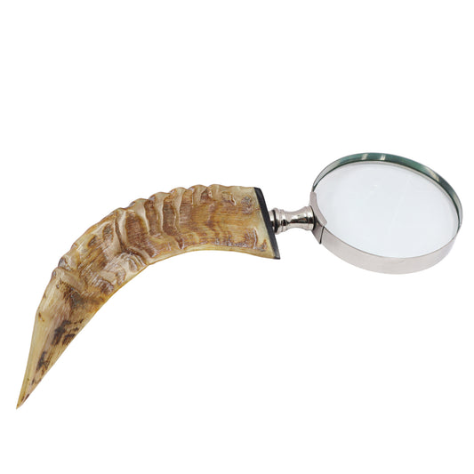 Hand Held Magnifier with Horn Handle