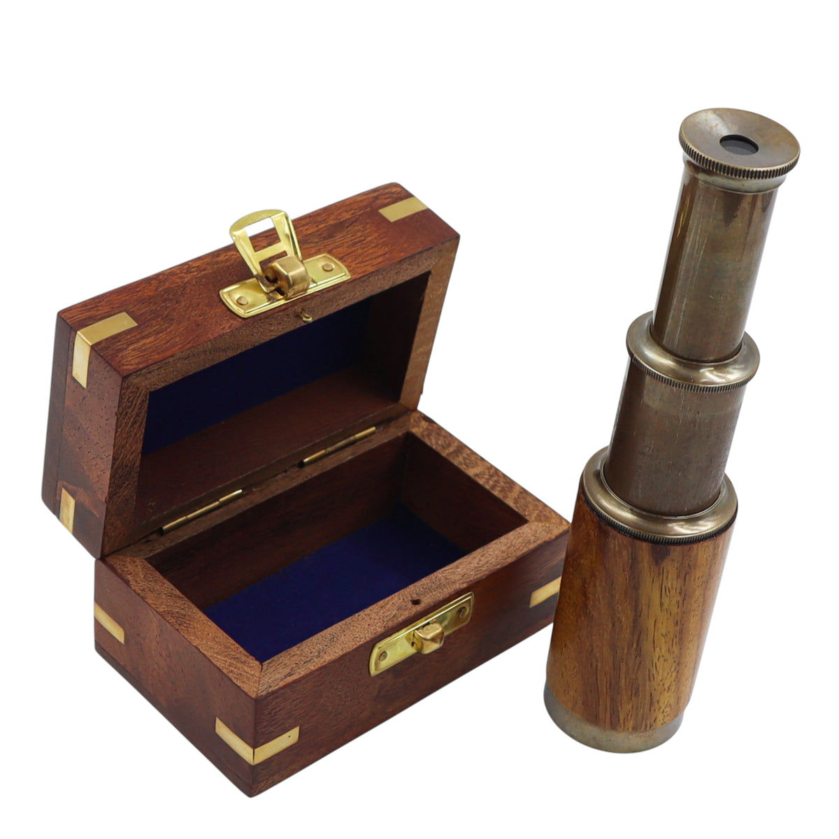 6-Inch The Westminster Bronze & Wood Telescope
