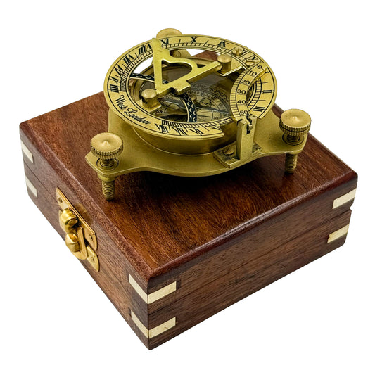 Personalised 3-inch Brass Sundial Compass